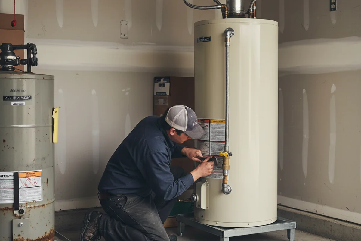 Water heater and shutoff valve replacement in Jackson Springs